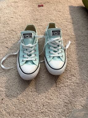 Converse Low Top Sneakers - Mint Green and White